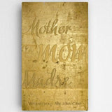 Mothers Gold Personalized Canvas Sign-Canvas Signs-JDS Marketing-Top Notch Gift Shop