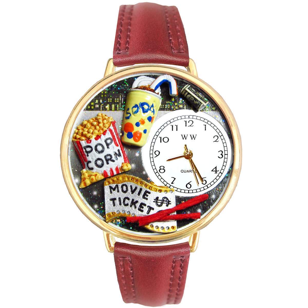 Movie Lover in Gold (Large)-Watch-Whimsical Gifts-Top Notch Gift Shop