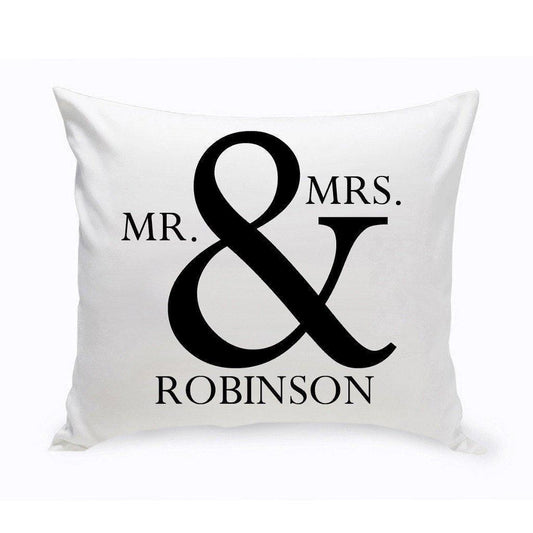 Mr & Mrs Personalized Throw Pillow-Pillow-JDS Marketing-Top Notch Gift Shop