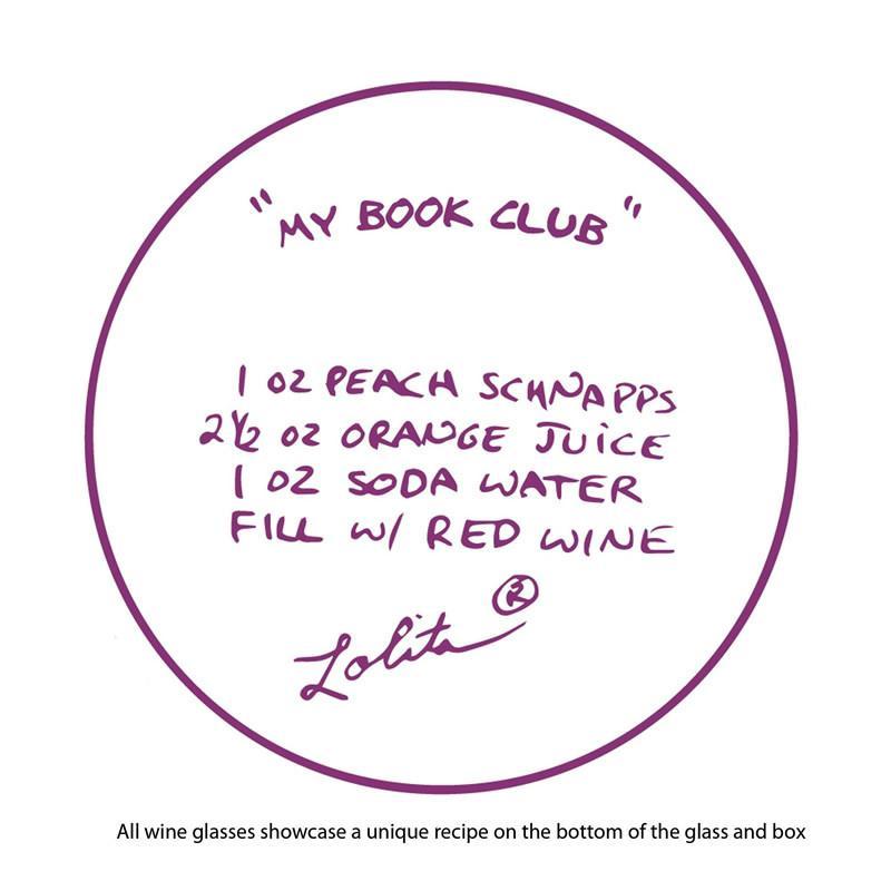 My Book Club Wine Glass by Lolita®-Wine Glass-Designs by Lolita® (Enesco)-Top Notch Gift Shop