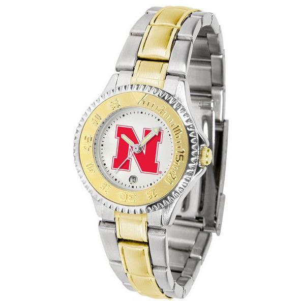 Nebraska Cornhuskers Ladies Competitor Two-Tone Band Watch-Watch-Suntime-Top Notch Gift Shop