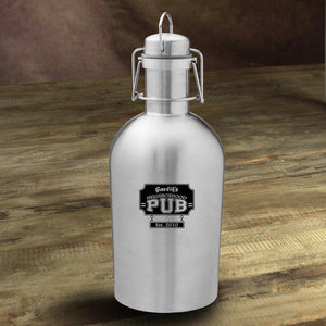 Neighborhood Pub Personalized Stainless Steel Growler-Growler-JDS Marketing-Top Notch Gift Shop