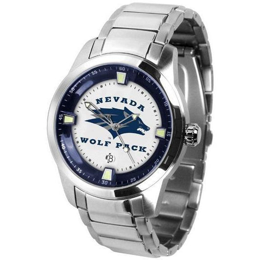 Nevada Wolfpack Men's Titan Stainless Steel Band Watch-Watch-Suntime-Top Notch Gift Shop