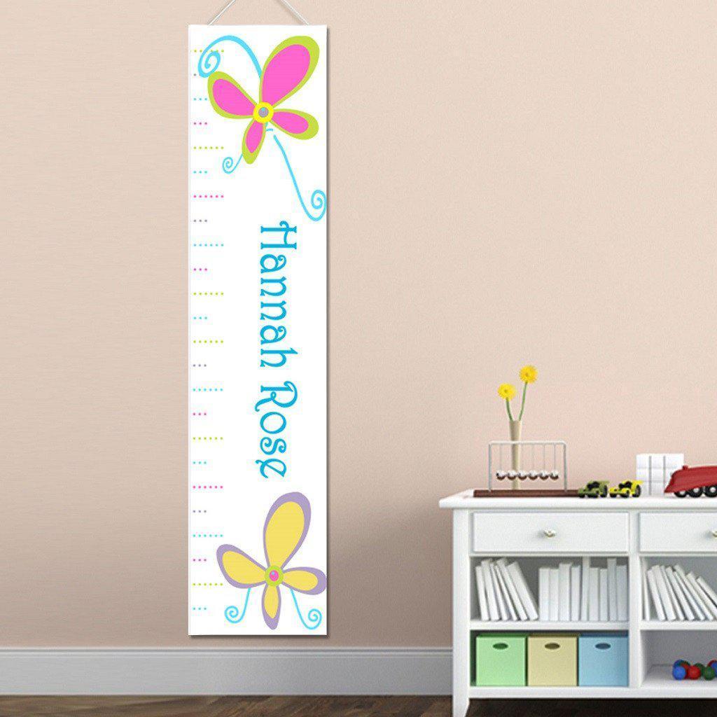 Bright Butterflies Personalized Growth Chart-Height Chart-JDS Marketing-Top Notch Gift Shop