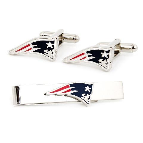 New England Patriots Cufflinks and Tie Bar Gift Set-Cufflinks-Cufflinks, Inc.-Top Notch Gift Shop