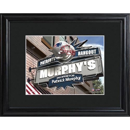 New England Patriots Personalized Tavern Sign Print with Matted Frame-Print-JDS Marketing-Top Notch Gift Shop