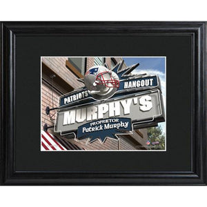 New England Patriots Personalized Tavern Sign Print with Matted Frame-Print-JDS Marketing-Top Notch Gift Shop