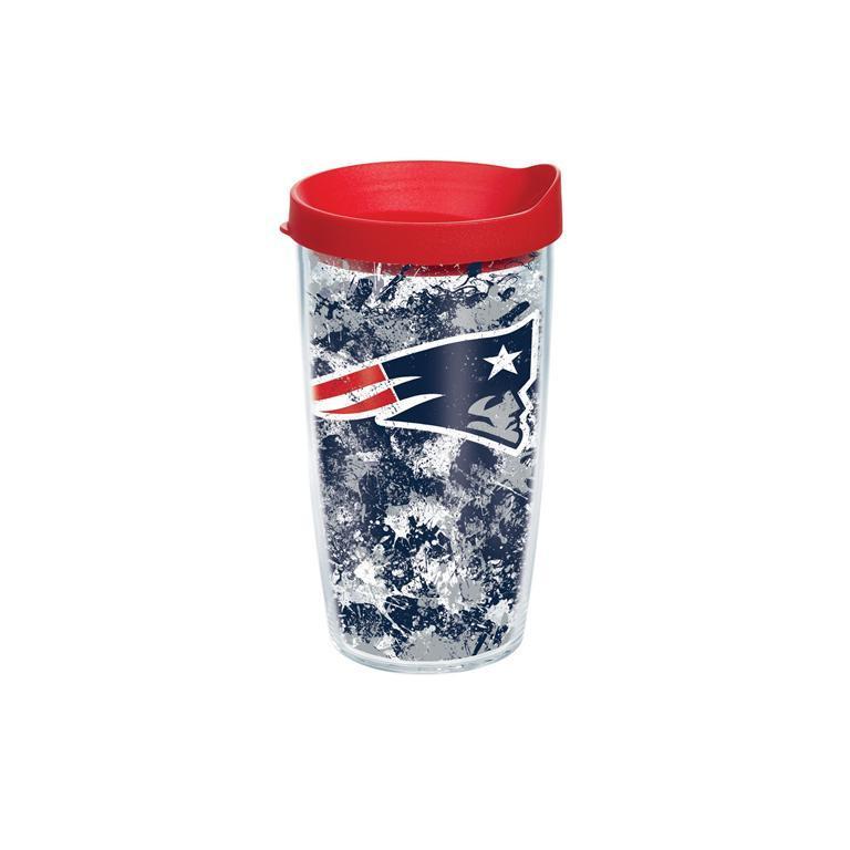 New England Patriots Splatter 16 oz. Tervis Tumbler with Lid - (Set of 2)-Tumbler-Tervis-Top Notch Gift Shop