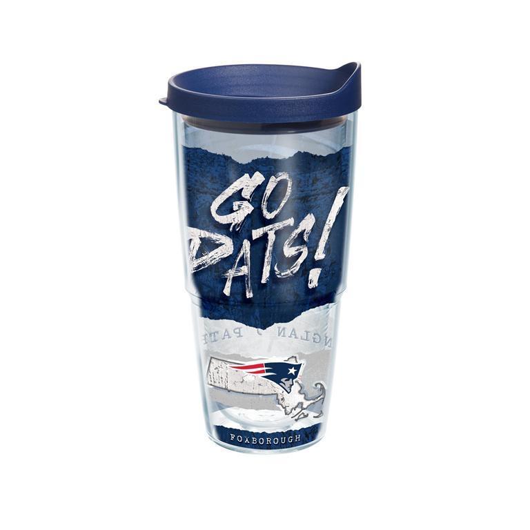 New England Patriots Statement 24 oz. Tervis Tumbler with Lid - (Set of 2)-Tumbler-Tervis-Top Notch Gift Shop