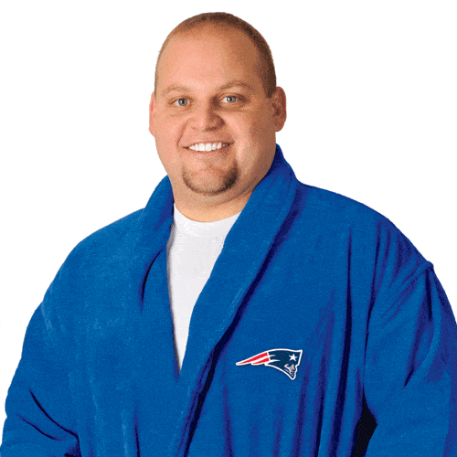 New England Patriots Royal Terrycloth Bathrobe-Wincraft-Top Notch Gift Shop