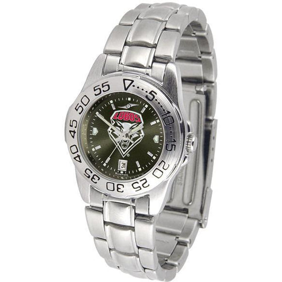 New Mexico Lobos Ladies AnoChrome Steel Band Sports Watch-Watch-Suntime-Top Notch Gift Shop