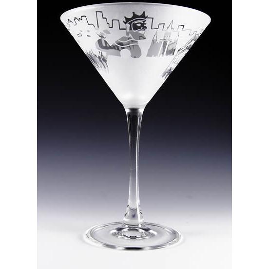 New Orleans Mardi Gras Martini Glass (Set of 2)-Martini Glass-Asta Glass-Top Notch Gift Shop