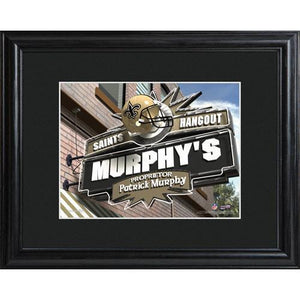 New Orleans Saints Personalized Tavern Sign Print with Matted Frame-Print-JDS Marketing-Top Notch Gift Shop