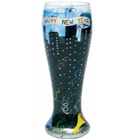 New Years Pilsner Glass by Lolita®-Pilsner Glass-Designs by Lolita® (Enesco)-Top Notch Gift Shop