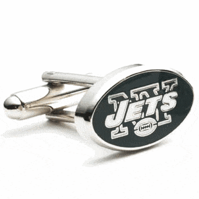 New York Jets Enamel Cufflinks-Cufflinks, Inc.-Top Notch Gift Shop