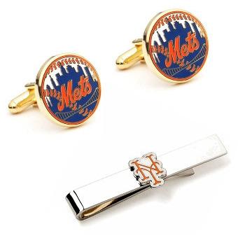 New York Mets Cufflinks and Tie Bar Gift Set-Cufflinks-Cufflinks, Inc.-Top Notch Gift Shop