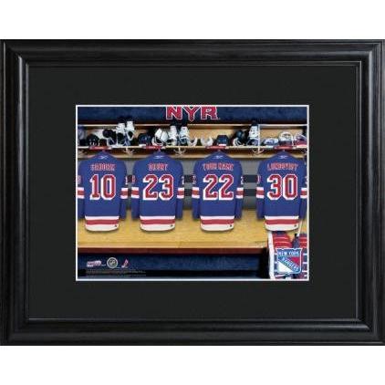 New York Rangers Personalized Locker Room Print with Matted Frame-Print-JDS Marketing-Top Notch Gift Shop