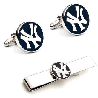 New York Yankees Cufflinks and Tie Bar Gift Set-Cufflinks-Cufflinks, Inc.-Top Notch Gift Shop