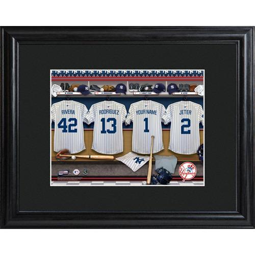 New York Yankees Personalized Locker Room Print with Matted Frame-Print-JDS Marketing-Top Notch Gift Shop