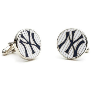 New York Yankees Pinstripe Enamel Cufflinks-Cufflinks-Cufflinks, Inc.-Top Notch Gift Shop