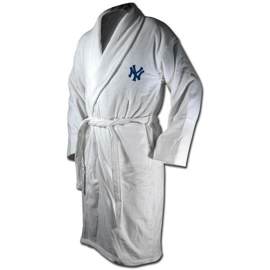 New York Yankees Terrycloth Bathrobe - White-Bathrobe-Wincraft-Top Notch Gift Shop