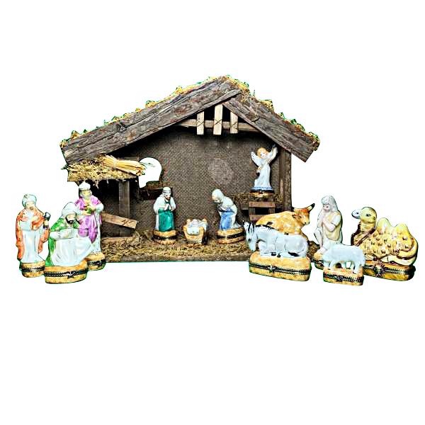 12 Piece Nativity Set Limoges Box by Rochard™ - Satin Finish-Limoges Box-Rochard-Top Notch Gift Shop