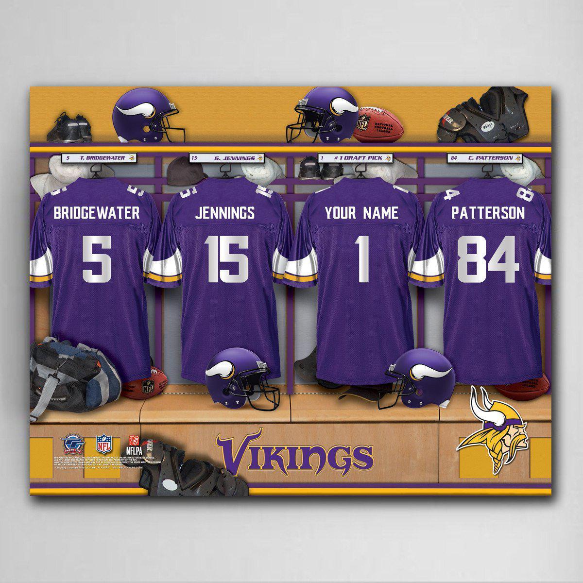 NFL Locker Room Personalized Canvas-Print-JDS Marketing-Top Notch Gift Shop