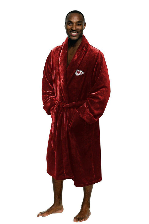 Kansas City Chiefs Men's Silk Touch Plush Bath Robe-Bathrobe-Northwest-Top Notch Gift Shop