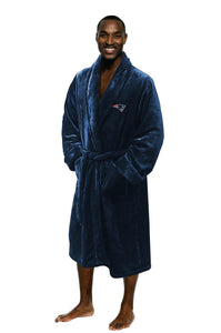 New England Patriots Men's Silk Touch Plush Bath Robe-Bathrobe-Northwest-Top Notch Gift Shop