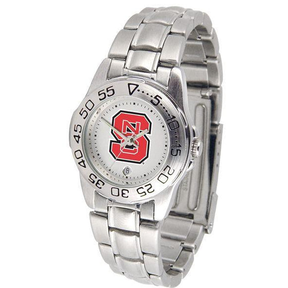 North Carolina State Wolfpack Ladies Steel Band Sports Watch-Watch-Suntime-Top Notch Gift Shop