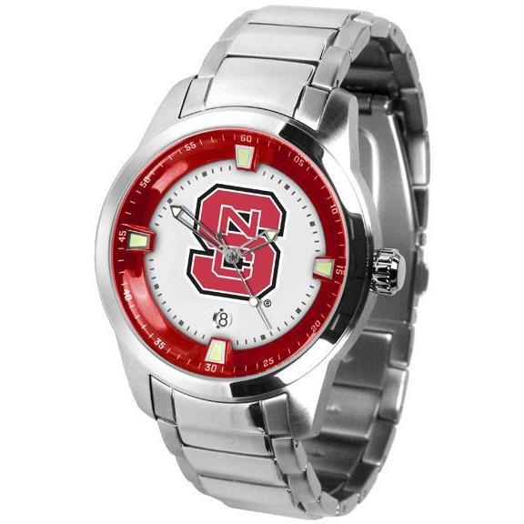 North Carolina State Wolfpack Men's Titan Stainless Steel Band Watch-Watch-Suntime-Top Notch Gift Shop