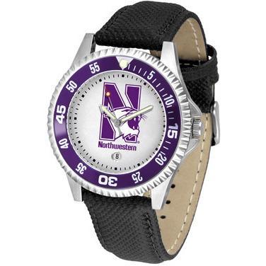 Northwestern Wildcats Competitor - Poly/Leather Band Watch-Watch-Suntime-Top Notch Gift Shop