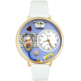 Nurse Blue Watch in Gold (Large)-Watch-Whimsical Gifts-Top Notch Gift Shop