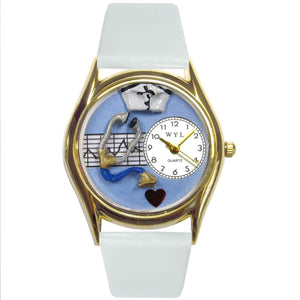 Nurse Blue Watch Small Gold Style-Watch-Whimsical Gifts-Top Notch Gift Shop