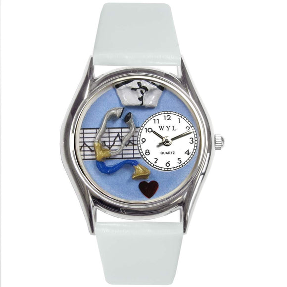 Nurse Blue Watch Small Silver Style-Watch-Whimsical Gifts-Top Notch Gift Shop