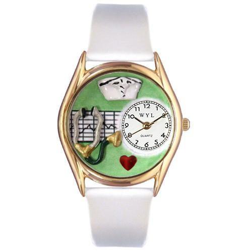 Nurse Green Watch Small Gold Style-Watch-Whimsical Gifts-Top Notch Gift Shop
