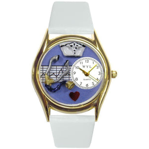 Nurse Purple Watch Small Gold Style-Watch-Whimsical Gifts-Top Notch Gift Shop