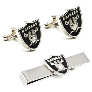 Oakland Raiders Cufflinks and Tie Bar Gift Set-Cufflinks-Cufflinks, Inc.-Top Notch Gift Shop