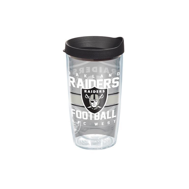 Oakland Raiders Gridiron 16 oz. Tervis Tumbler with Lid - (Set of 2)-Tumbler-Tervis-Top Notch Gift Shop