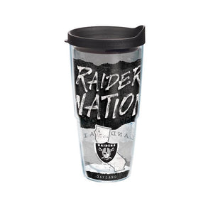 Oakland Raiders Statement 24 oz. Tervis Tumbler with Lid - (Set of 2)-Tumbler-Tervis-Top Notch Gift Shop