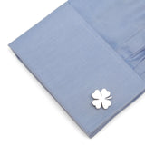 Four Leaf Clover Stainless Cufflinks-Cufflinks-Cufflinks, Inc.-Top Notch Gift Shop