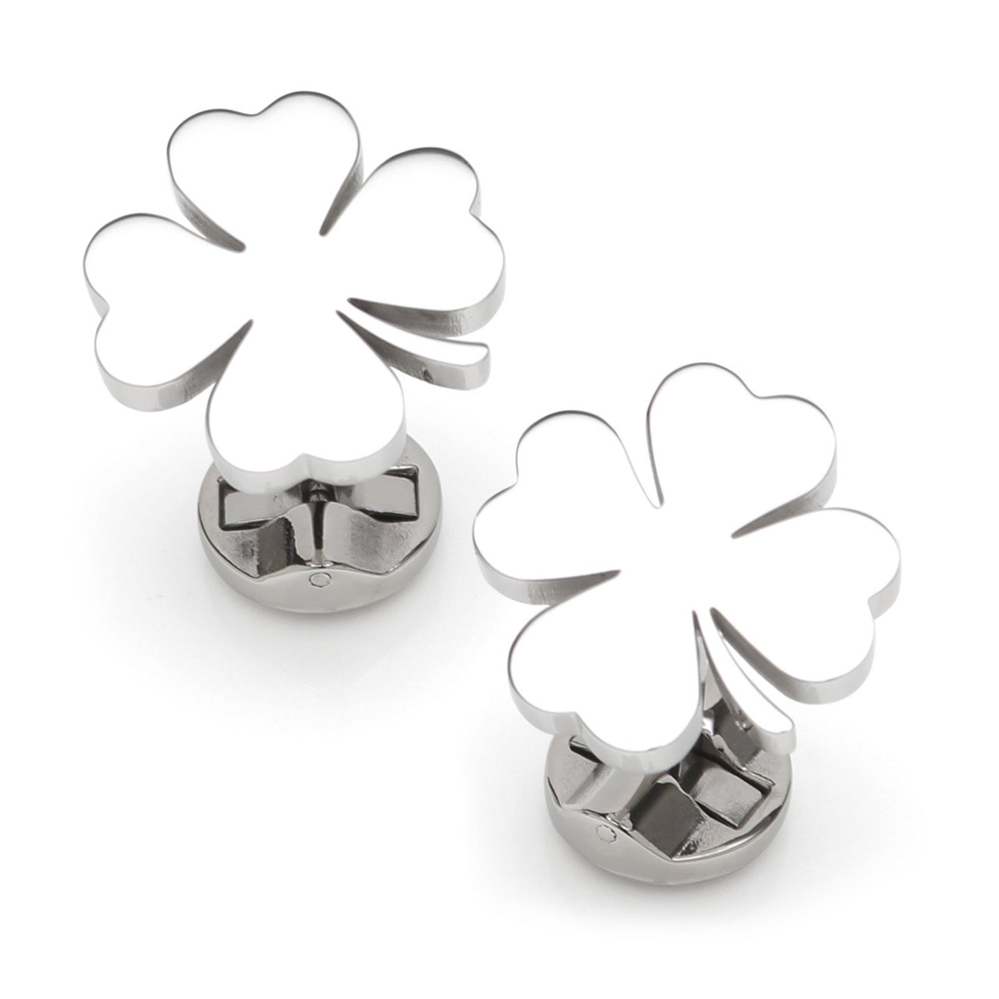 Four Leaf Clover Stainless Cufflinks-Cufflinks-Cufflinks, Inc.-Top Notch Gift Shop