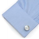 Mother of Pearl Floating Crystals Cufflinks-Cufflinks-Cufflinks, Inc.-Top Notch Gift Shop