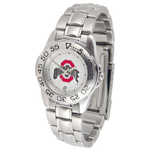 Ohio State Buckeyes Ladies Steel Band Sports Watch-Watch-Suntime-Top Notch Gift Shop