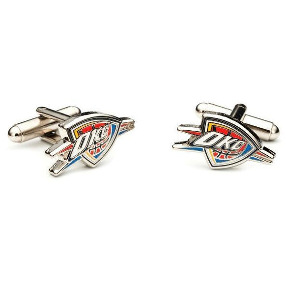 Oklahoma City Thunder Enamel Cufflinks-Cufflinks-Cufflinks, Inc.-Top Notch Gift Shop