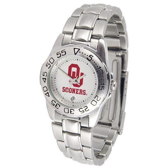 Oklahoma Sooners Ladies Steel Band Sports Watch-Watch-Suntime-Top Notch Gift Shop