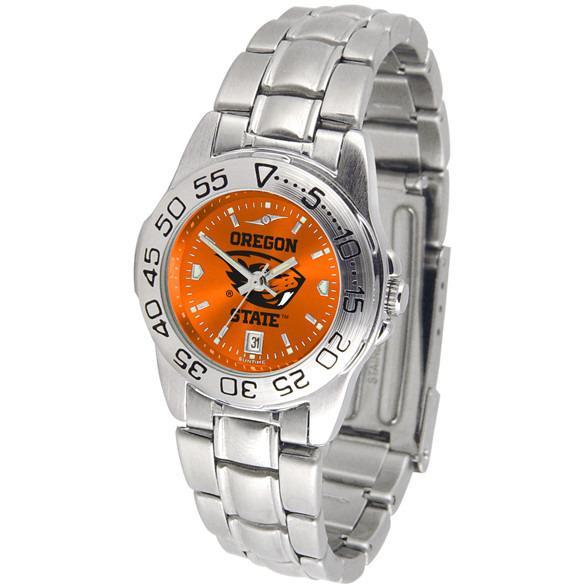 Oregon State Beavers Ladies AnoChrome Steel Band Sports Watch-Watch-Suntime-Top Notch Gift Shop