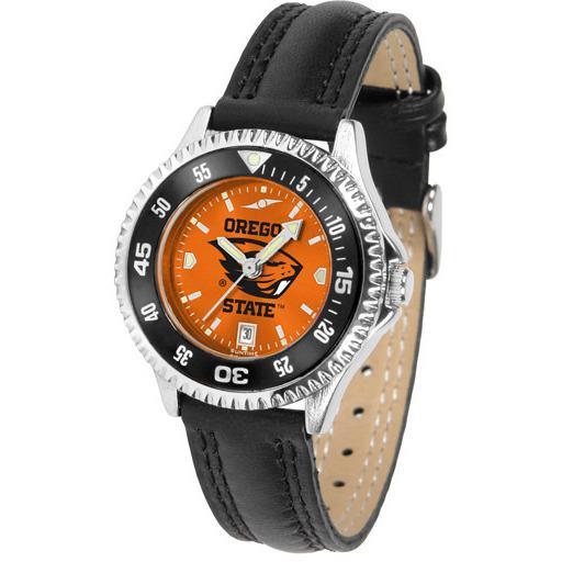 Oregon State Beavers Ladies Competitor Ano Poly/Leather Band Watch w/ Colored Bezel-Watch-Suntime-Top Notch Gift Shop