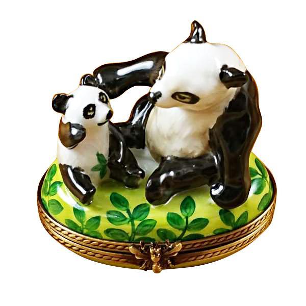 Panda & Cub Limoges Box by Rochard™-Limoges Box-Rochard-Top Notch Gift Shop