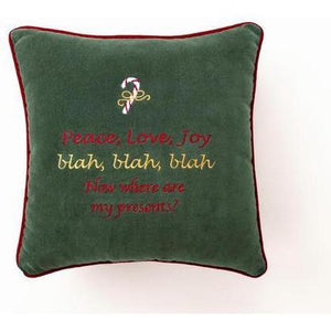 Peace, Love, Joy Christmas Pillow-Pillow-Peking Handicraft-Top Notch Gift Shop